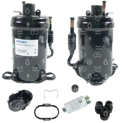 kompresor rotační HITACHI, BSA645CV, R134a, 220-240V/1/50Hz, 2360 Btu/h